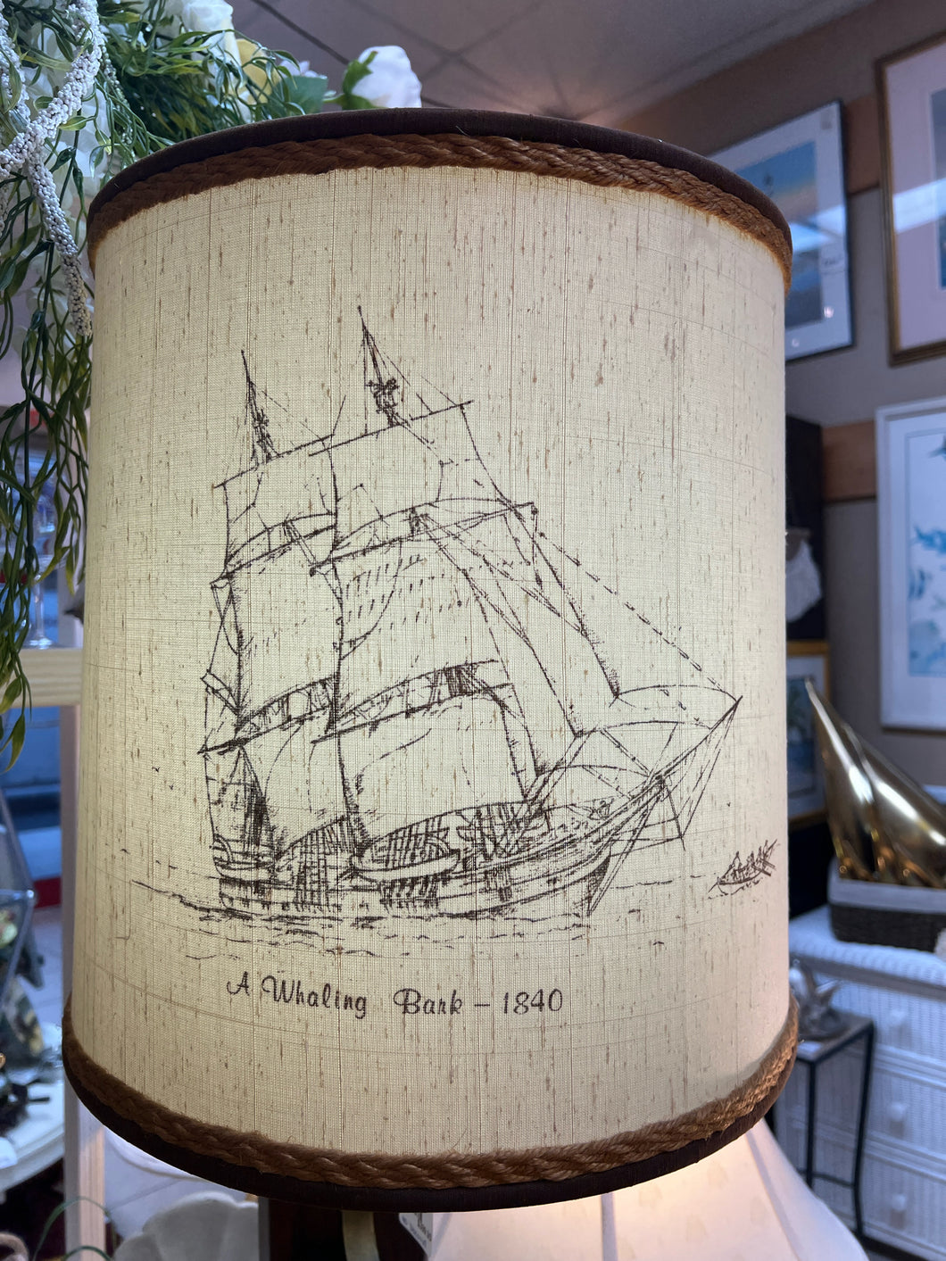 Vintage Nautical Lamp With Authentic Bell