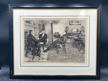 Antique James Dobie & Walter Sadler "After Dinner Rest Awhile" Framed Etching