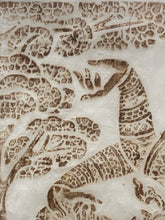 Vintage Thai Angkor-Wat Ramakien Rice Paper Charcoal Rubbing Artwork