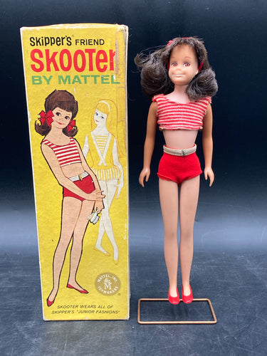 Vintage Mattel Skooter Skipper's Friend Doll No. 1040 Brunette W/ Box