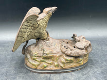 Antique 1883 J.E. Stevens Eagle & Eaglets Mechanical Coin Bank