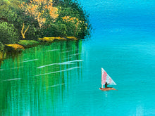 Original W.Black Signed Original Impressionst Jamaican Lagoon Landscape Painting