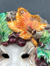 5" Italian Terracotta Bacchus God Of Wine Wall Art Mask