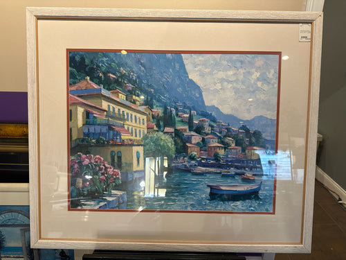 Untitled Watercolor-Inspired Eurocentric Panorama (Framed Print, 40