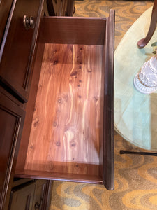Dark Wood Dresser With Mirror