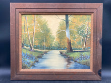 Original Norma Chandler Signed Forest River Scene Oil Painting, Framed