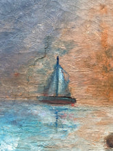 Vintage Artist Signed Nautical Lighthouse Oil Painting - view 5