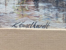 Signed Knut Engelhardt New Orleans French Quarter Print, Framed