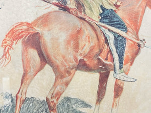 Original "A Sioux Chief" Frederic Remington 1901 Bunch Of Buckskins Print Framed