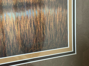 Signed limited edition framed print "Egret Gathering" by Michael Story
