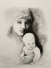 Jancy C. Kunkle Signed Limited Edition Mother & Child Framed Lithograph