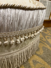 Off White Ottoman With Frill