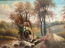 Antique George Frederick Harris Signed Original "The Old Watermill" Oil Painting