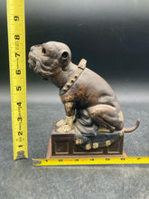 Antique 1880 J.E. Stevens Bulldog Mechanical Cast Iron Coin Bank