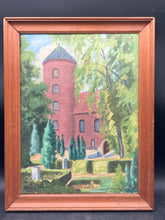Vintage 1948 Skanderborg Kirke Oil Painting On Canvas By A. Berke-Jorgensen
