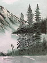 Bailey Signed Original Mountain Lake Landscape Oil Painting