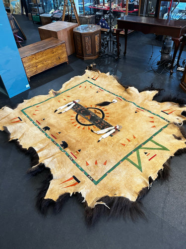 Navajo Buffalo Hide Wall Hanging