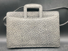 Genuine African Buffalo Hide Purse, Dark gray