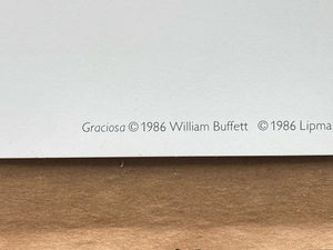 William Buffett "Graciosa" Serigraph Print, Framed