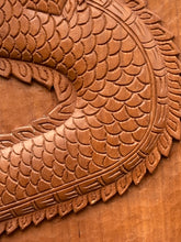 12x24" Wooden Asian Dragon Wall Art