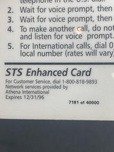 Vintage 1996 STS 150 Minutes Phone Card