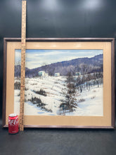 Jesse F. Reed Signed "Winter Sun" Watercolor Painting, Framed