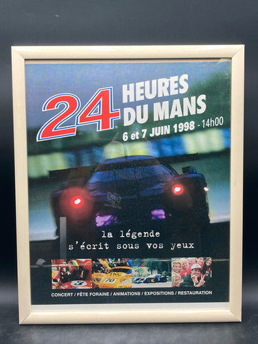 1998 French Language Print 24 Hours Of Le Mans Race Poster, Framed