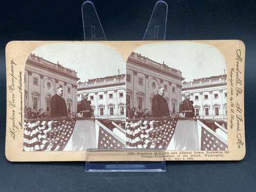 Keystone Stereoview Photocard 10540 President McKinley & Admiral Dewey