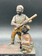 Antique Original J.E. Stevens Dark Town Battery Mechanical Baseball Coin Bank