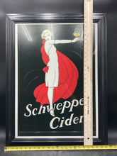 Vintage Schweppes Cider Framed Advertising Poster