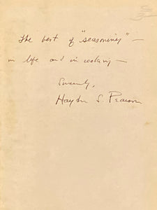 The Countryman's Cookbook | Haydn S. Pearson (1946, Whittlesey House, Signed)