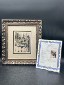 Original Edgar Degas Soft Ground Hand Etching W/ CoA