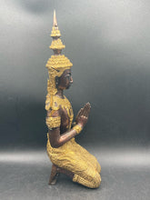 13" Thai Buddhist Bronze Thepphanom Temple Guardian Statue, Male Form