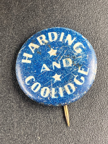 1920 Calvin Coolidge And Warren Harding Political Campaign Pin