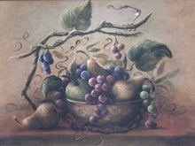 "Vineyard Blessings" Lisa White Fruit Bowl Still Life Print, Framed