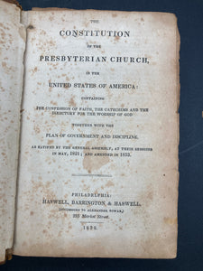 Constitution Of The Presbyterian Church In The United States of America, 1838