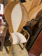 Vintage Rattan Peacock Fan Back Chair