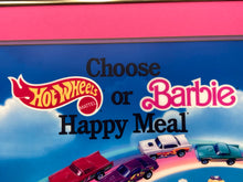 1991 McDonald's Happy Meal Hot Wheels & Barbie Translite Sign