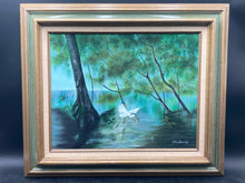 Original E. Wilson Sanders 16x20" Flordia Egret Painting