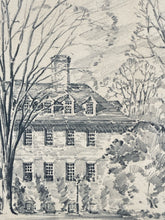 Framed 9x11" Wren Building Pencil Sketch Print By Charles Overly