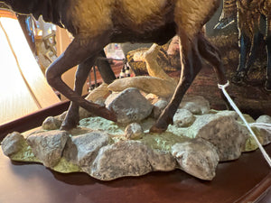 Dan Parker Signed Bronze Elk on Base