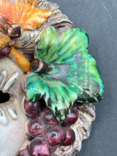 5" Italian Terracotta Bacchus God Of Wine Wall Art Mask