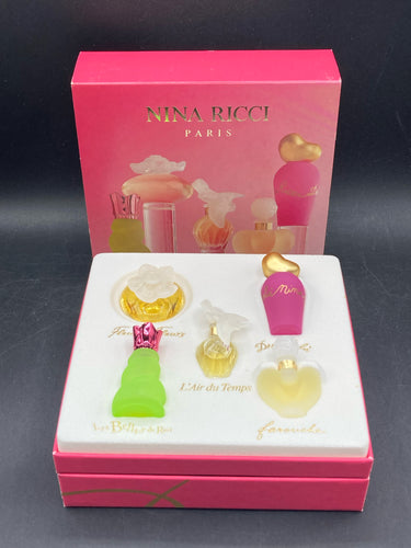Nina Ricci Parfums Five Mini Bottle Set W/ Box