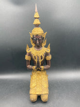 13" Thai Buddhist Bronze Thepphanom Temple Guardian Statue, Male Form