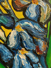 Vincent Van Gogh Vases With Irises Against Yellow Background Repro Oil Painting