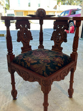 Victorian Corner Side Chair With Carved Features