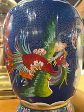Vintage Brass Cloisonne Asian Dragon Vase