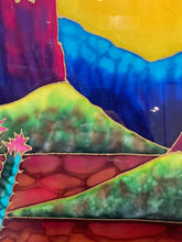 Original Gus Butcher Signed "Southwest Sunset" Silk Painting