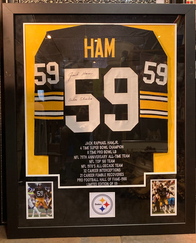 Signed Framed Jack Ham Pittsburgh Steelers Jersey, JSA Authenticated
