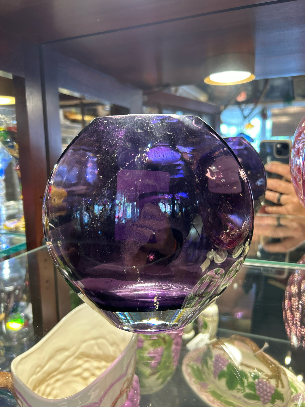 Hand Blown Amethyst Purple Vase